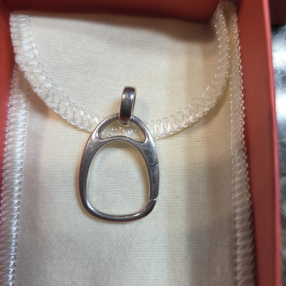 James Avery Silver Open Oval Necklace